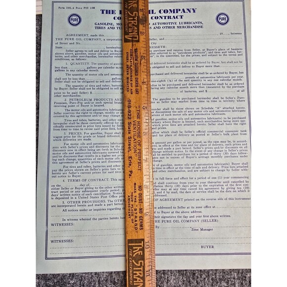 Pure Oil Company Advertising Documents Consumer, Dealer Agreements Equipment 40s - Picture 5 of 7